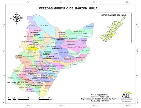 Mapa Veredas Municipio de Garzón Huila | Huila Sig