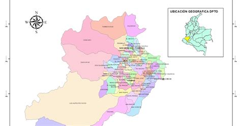 Mapa Veredas Municipio de Inza Cauca | Huila Sig
