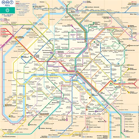Mapa y plano de metro de París : estaciones y lineas