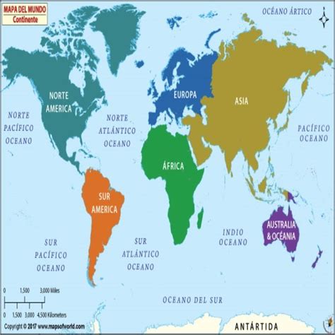 Mapamundi de los océanos | Continentes, Mapa del mundo ...