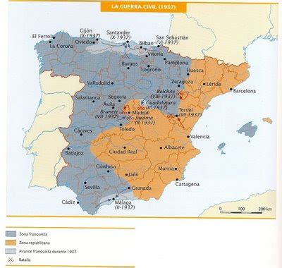 Mapas, animaciones y vídeo sobre la Guerra Civil española
