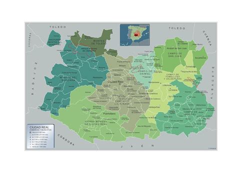 Mapas Ciudad Real | Mapas Murales España y el Mundo