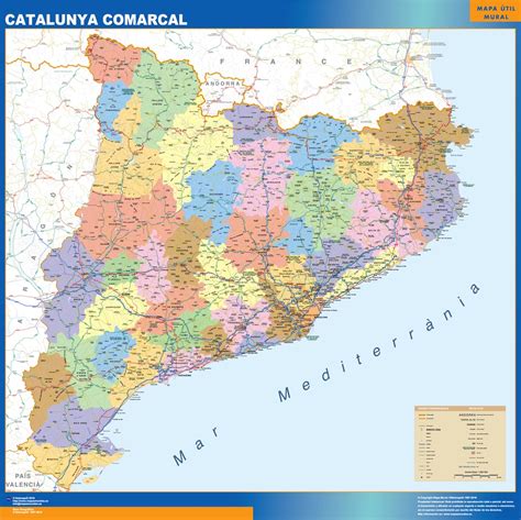 Mapas de Catalunya de carreteras y municipios | Tienda Mapas