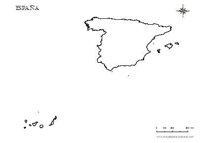 Mapas de España para colorear