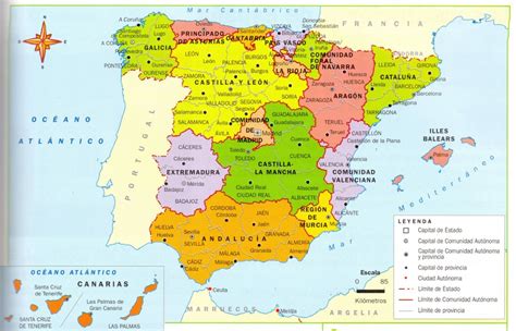 Mapas de España: Político, Carreteras, Costas, Aeropuertos ...