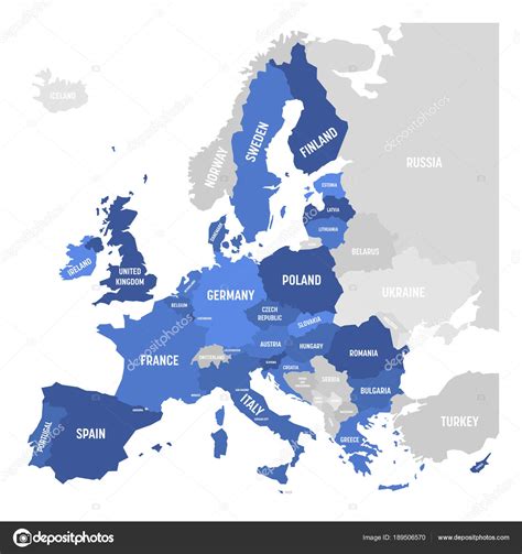 Mappa vettoriale dell UE, Unione europea . — Vettoriali ...