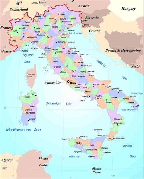 Maps of Italy | Detailed map of Italy in English | Tourist ...