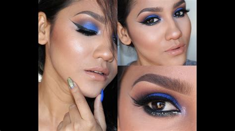 maquillaje azul rey/royal blue makeup tutorial   YouTube