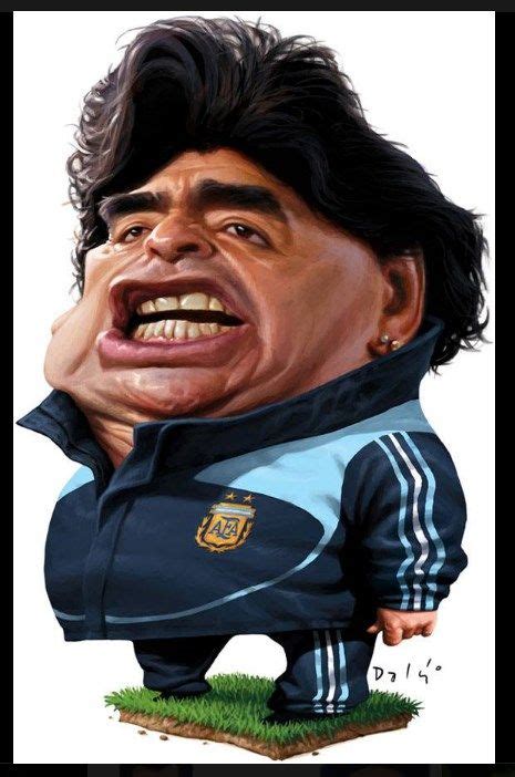 Maradona | Caricaturas de famosos, Personajes caricaturas, Personajes ...