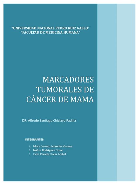 MARCADORES TUMORALES informe .docx | Inmunofluorescencia ...