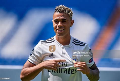 Mariano Diaz Mejia reacts on the pitch after being announced as a ...
