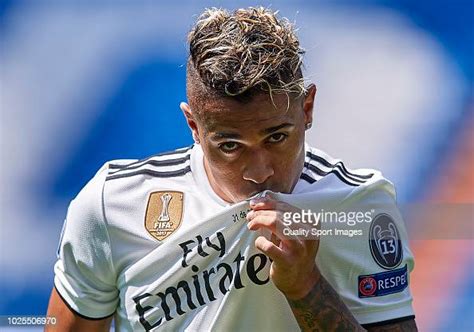 Mariano Diaz Mejia reacts on the pitch after being announced as a ...