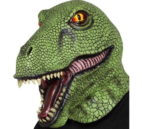 Máscara de Dinosaurio Verde para adultos