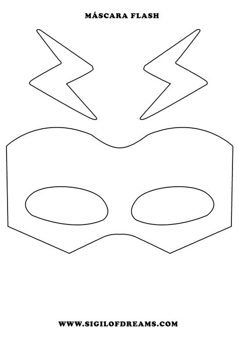 Máscara de Flash para imprimir. #Flash #Mask #Mascara #superheroe # ...