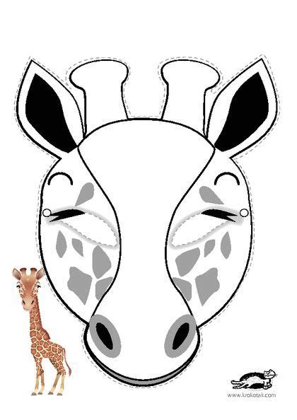 máscara de girafa para imprimir   em inglês | maascaras ...