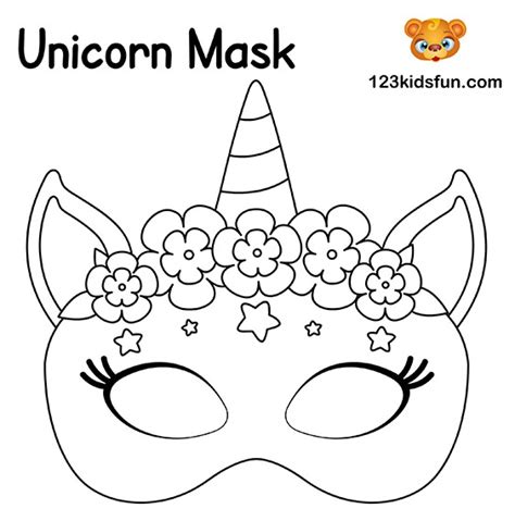 Mascara De Unicornio Para Imprimir molde de mascara de unicornio para ...