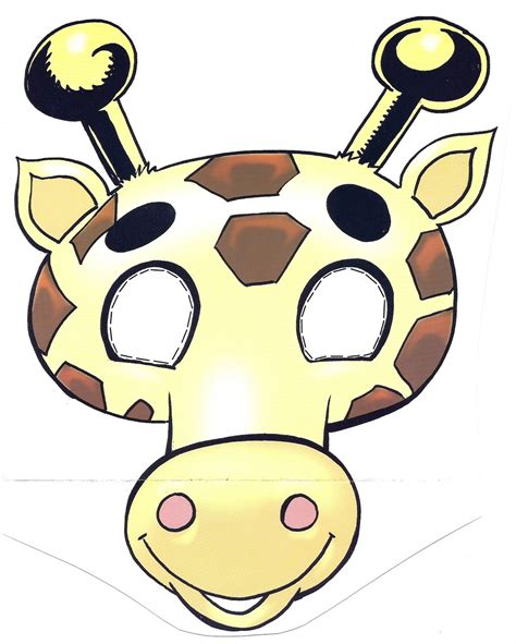 Máscara jirafa.   Manualidades a Raudales