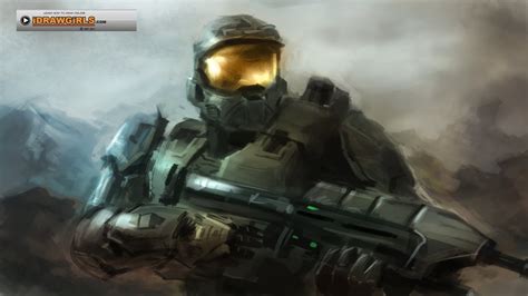 Master Chief Halo digital painting tutorial   YouTube