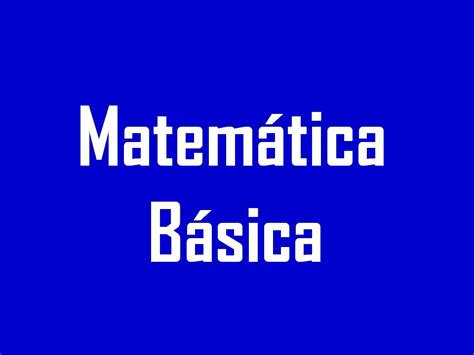 Matemática Básica   YouTube