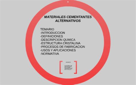 MATERIALES CEMENTANTES ALTERNATIVOS by Jorge Bernal