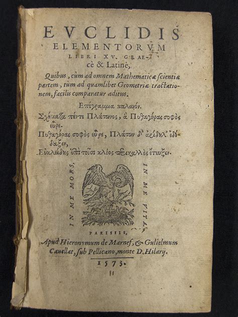 Mathematical Treasure: First Euclid s Elements in Both ...