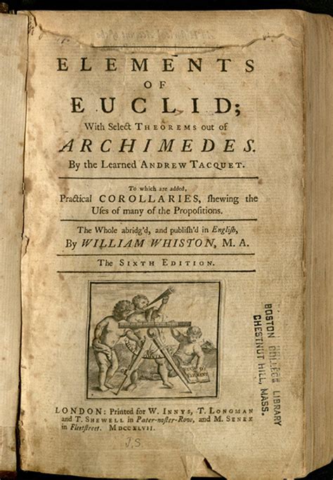 Mathematical Treasure: Tacquet s Euclid and Archimedes ...