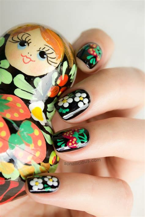 Matryoshka inspired Russian nails. cute. #nailart | Matryoshka doll ...