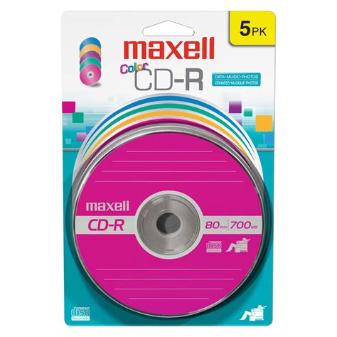 Maxell   648267   5 pk. CD R Media   Color | Sears Outlet
