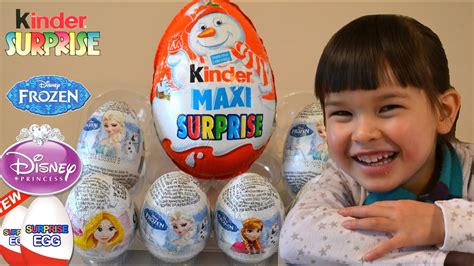 Maxi Kinder Surprise Unboxing + Zaini Surprise Eggs Disney ...
