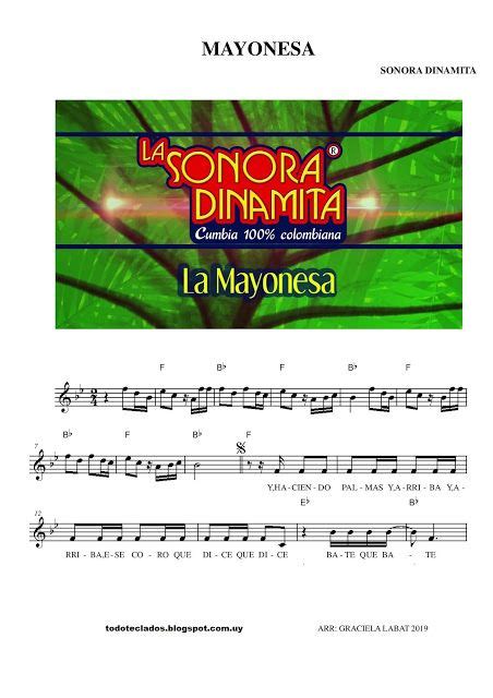MAYONESA  LA SONORA DINAMITA | Letras y acordes ...