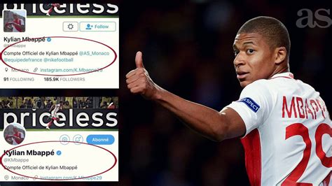 Mbappé removes Monaco from his Twitter bio   AS.com