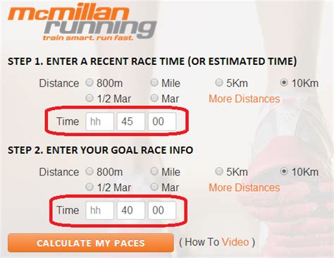 McMillan Running Calculator   The Runner s Resource