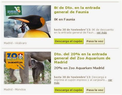 me gusta ahorrar: Descuento en Faunia y en el Zoo de madrid