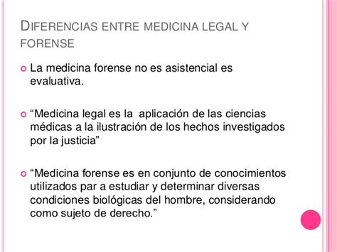 Medicina legal y forense definicion y diferencias
