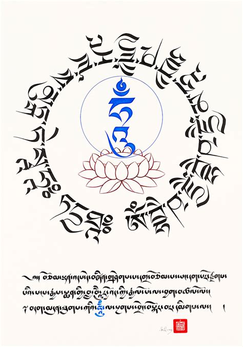 Medicine Buddha Mantra Garland   art print | Tashi Mannox ...