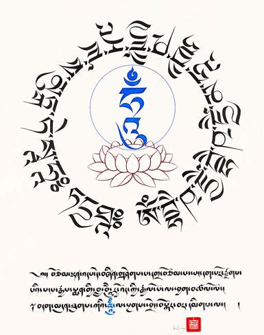 Medicine Buddha Mantra garland   Tibetan Calligraphy | Art ...