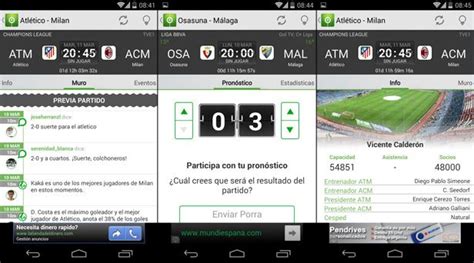 Mejoras en la app oficial de Resultados de Fútbol para Android