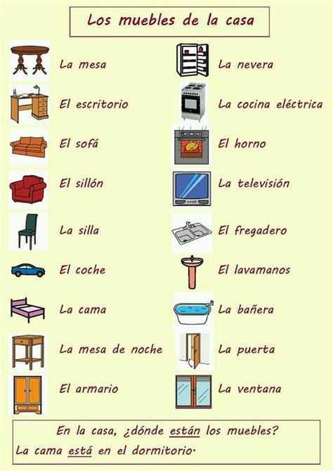 Mejores 69 imágenes de Vocabulario casa en Pinterest | Aprender español ...