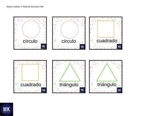 Memorama de Figuras Geométricas 【Para Imprimir】