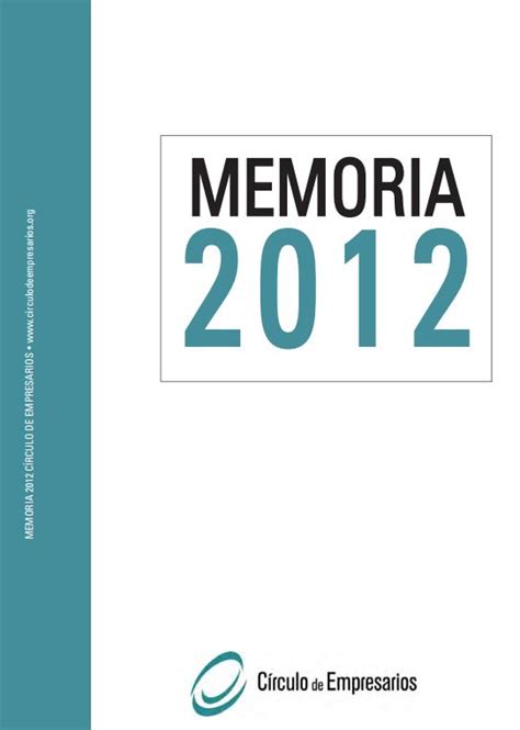 Memoria Círculo 2012   Círculo de Empresarios