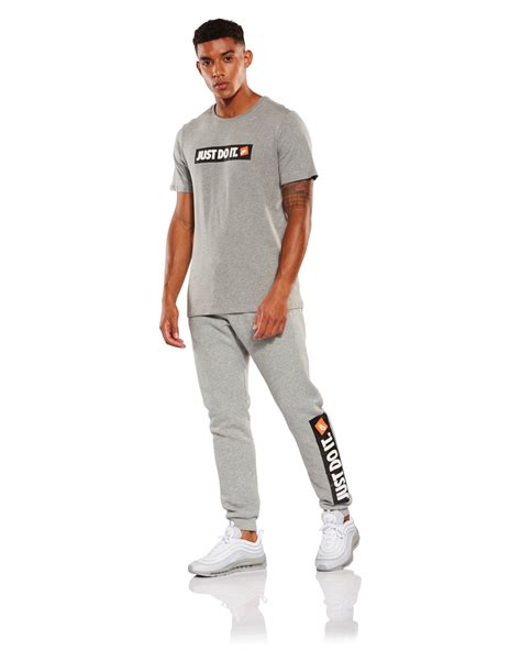 Men s Grey Nike  Just Do It  Joggers | Life Style Sports