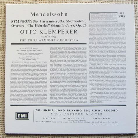 MENDELSSOHN Symphony No.3  Scottish , Hebrides Overture ...