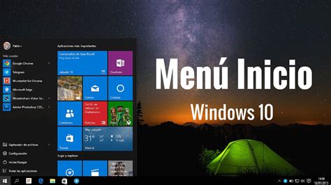 Menú Inicio de Windows 10 PC y Tablet, review en Español ...