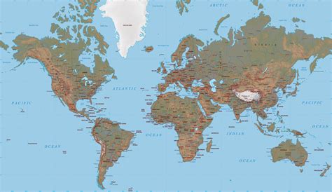 Mercator Projection   World Map