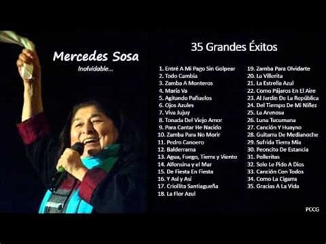Mercedes Sosa   35 Grandes Exitos Enganchados   Mix de Mercedes Sosa ...