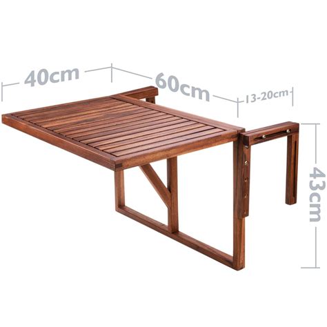 Mesa abatible 60 x 40 cm de madera de teca certificada ...