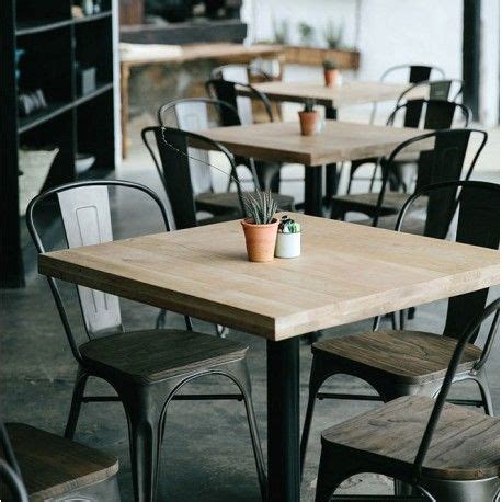 Mesa de restaurante en metal y madera maciza en 2019 ...