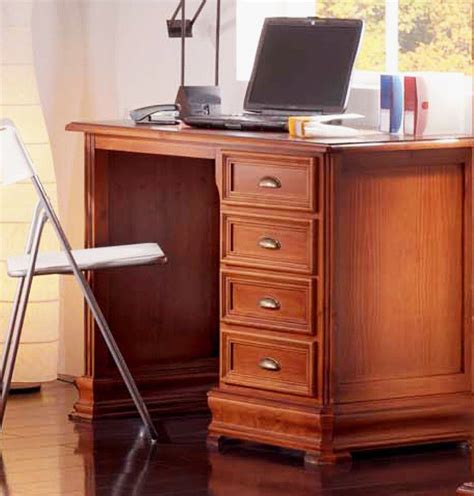 Mesa escritorio estilo clásico en madera maciza de pino en ...