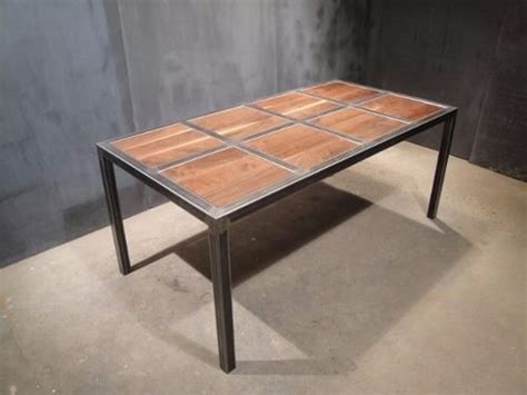 mesa estilo industrial vintage hierro y madera | Mesas ...