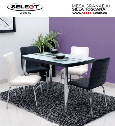 Mesa Granada 4 Puestos + 4 Sillas Toscana Diseño moderno para tu hogar ...